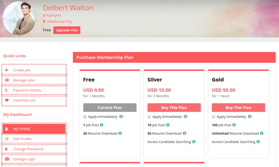 screenshot of LogicSpice Job Portal PHP Script